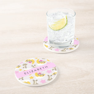 Posavasos Patrón De Osos, Osos De Teddy, Estrellas, Tu Nombr