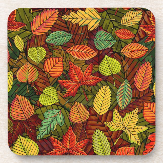 Posavasos Patrón de otoño (Frente)