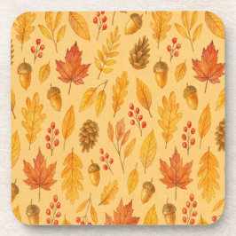 Posavasos Patrón de otoño natural