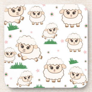 Posavasos Patrón de ovejas lúdicas