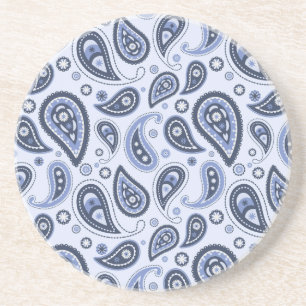 Posavasos Patrón de Paisley Azul
