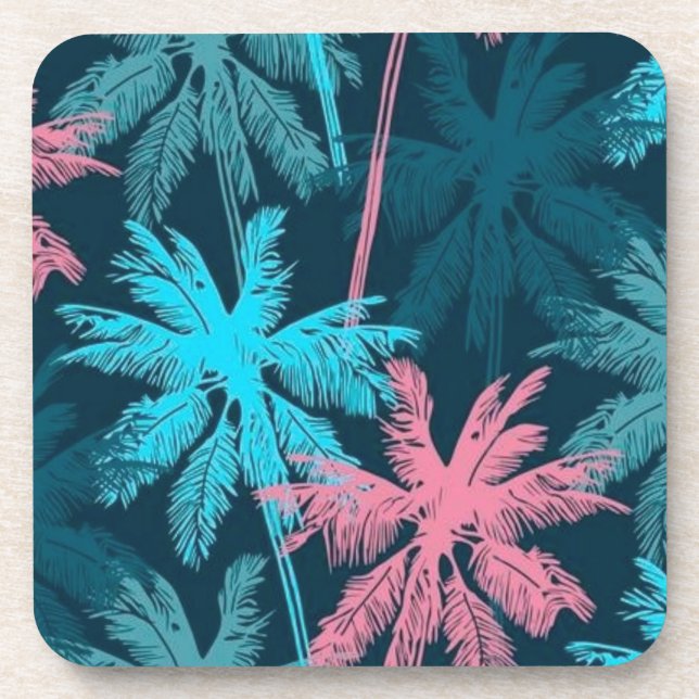 Posavasos Patrón de palmera (Frente)