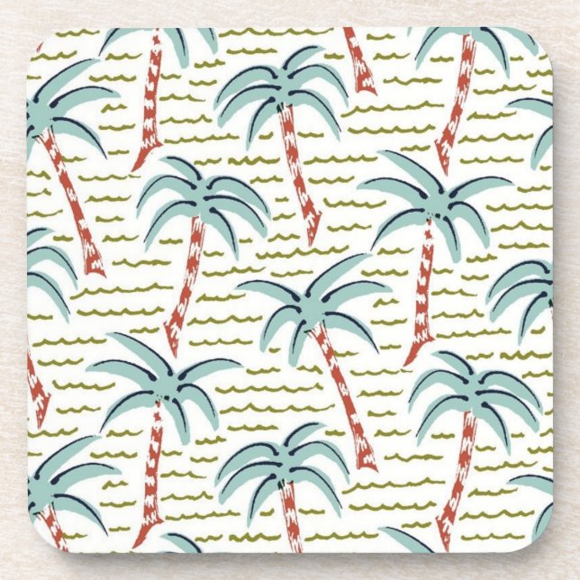Posavasos Patrón de palmera (Frente)