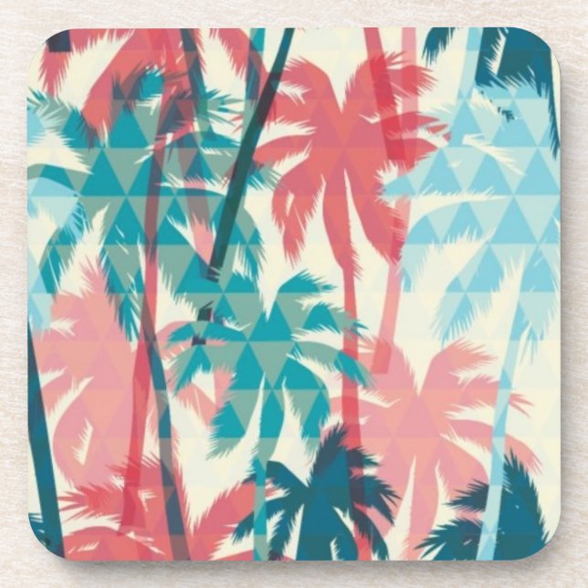 Posavasos Patrón de palmera (Frente)