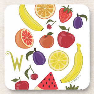 Posavasos Patrón de papel pintado legible Willy Wonka
