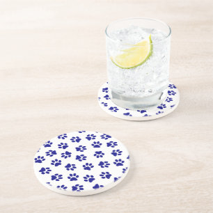 Posavasos Patrón De Patas, Patas De Perro, Patas Azules De L
