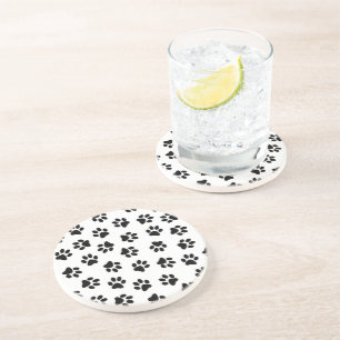 Posavasos Patrón De Patas, Patas De Perro, Patas Negras