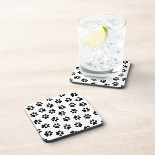 Posavasos Patrón De Patas, Patas De Perro, Patas Negras