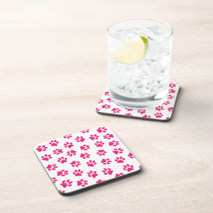 Posavasos Patrón De Paws, Paws De Perro, Paws Rosados