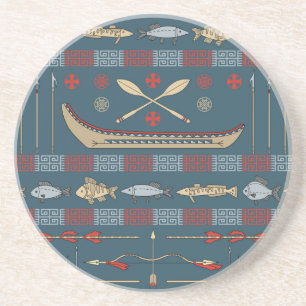 Posavasos Patrón de pesca étnica