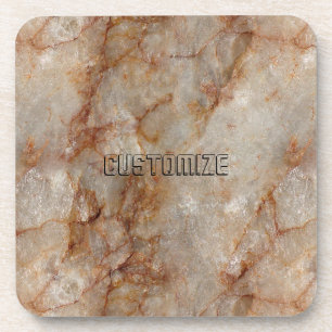 Posavasos Patrón de piedra de imitación de marble marrón rea