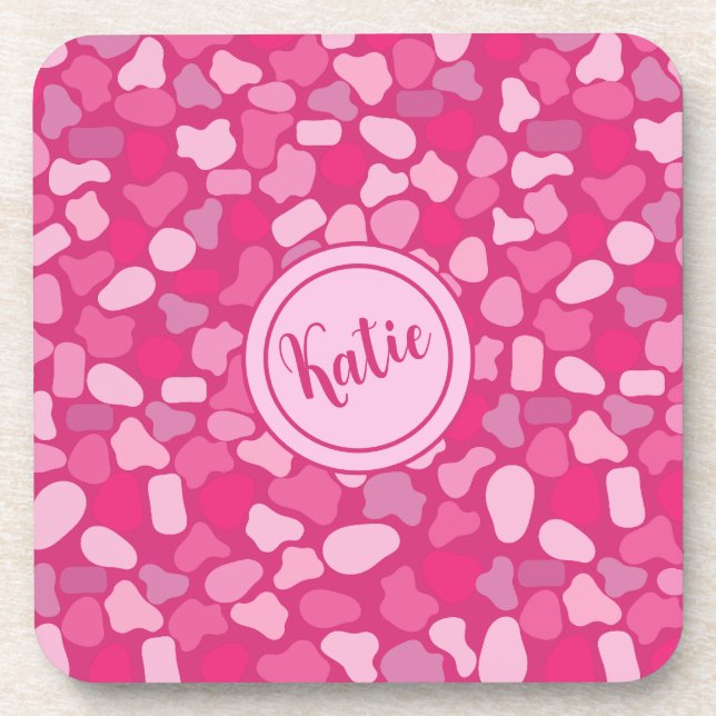 Posavasos Patrón de Piedra Rosa- (Frente)