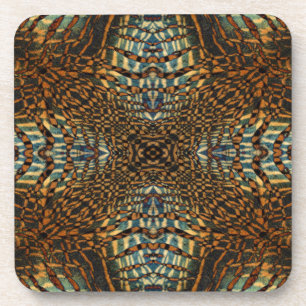 Posavasos Patrón de piel de tigre Kaleidoscope