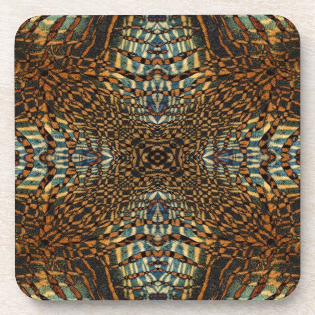 Posavasos Patrón de piel de tigre Kaleidoscope (Frente)