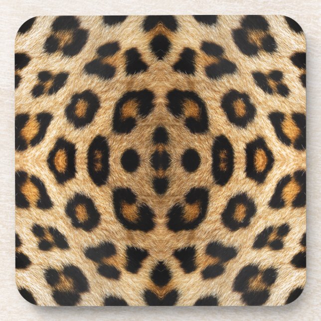 Posavasos Patrón de pieles leopardo de Kaleidoscope (Frente)