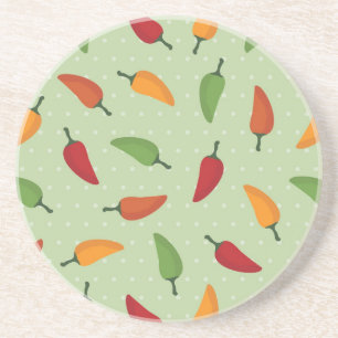 Posavasos Patrón de pimienta de chile