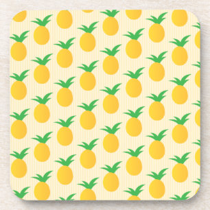 Posavasos Patrón de piña amarillo brillante