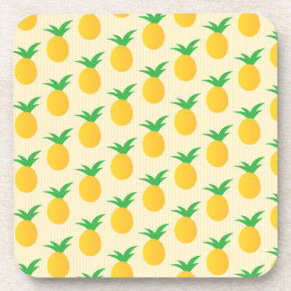 Posavasos Patrón de piña amarillo brillante