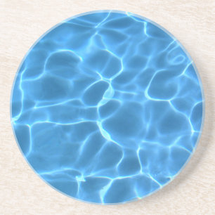 Posavasos Patrón de Piscina Azul