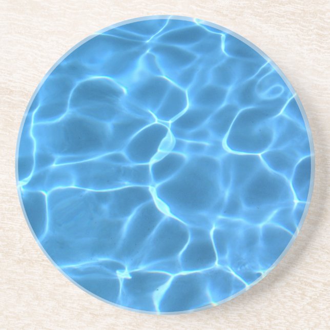 Posavasos Patrón de Piscina Azul (Frente)