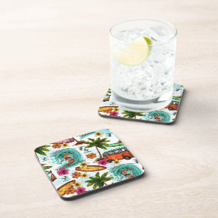 Posavasos Patrón de playa de surf de Guay