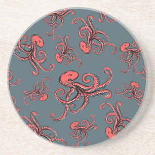 Posavasos Patrón de pulpo furtivo