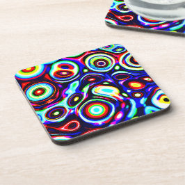 Posavasos Patrón de pulso de neón vibrante