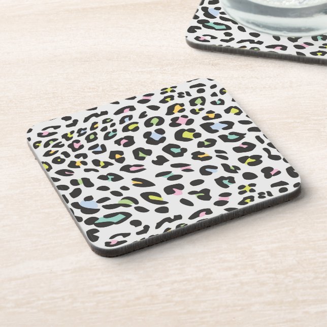 Posavasos Patrón de punto de leopardo de Pastel (Lado Izquierdo)