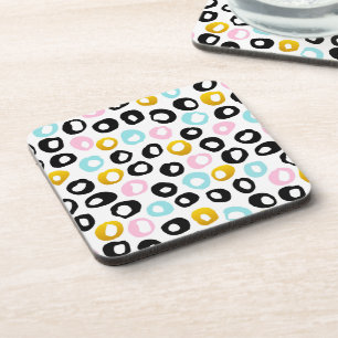 Posavasos Patrón de puntos abstractos de moda