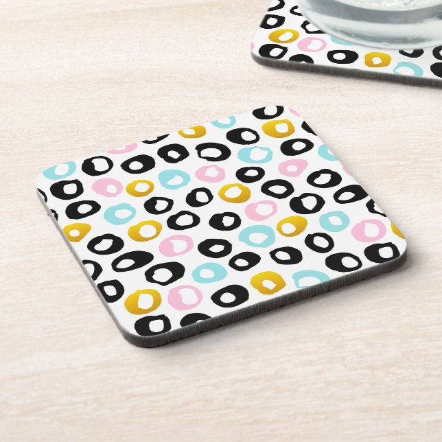 Posavasos Patrón de puntos abstractos de moda (Lado Izquierdo)