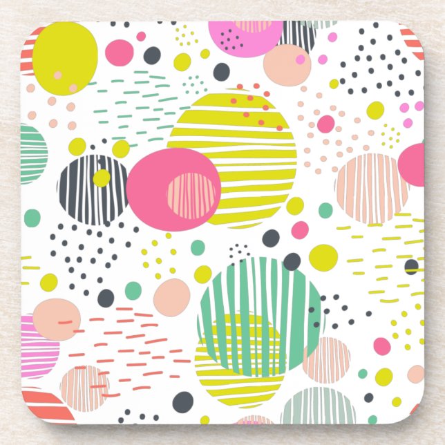 Posavasos Patrón de puntos de moda lanzar almohada (Frente)