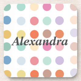 Posavasos Patrón de puntos multicolores