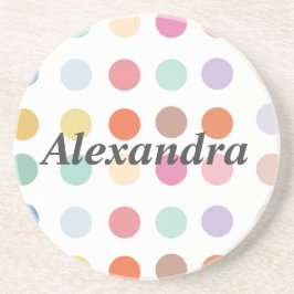 Posavasos Patrón de puntos multicolores