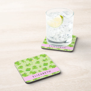 Posavasos Patrón de rana, ranas verdes, príncipe de rana, tu