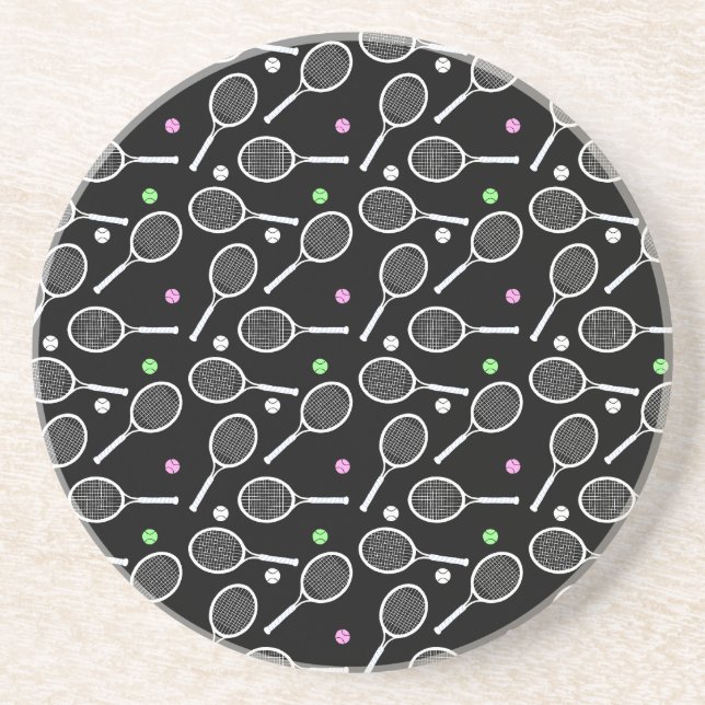 Posavasos Patrón de raqueta de tenis (Frente)