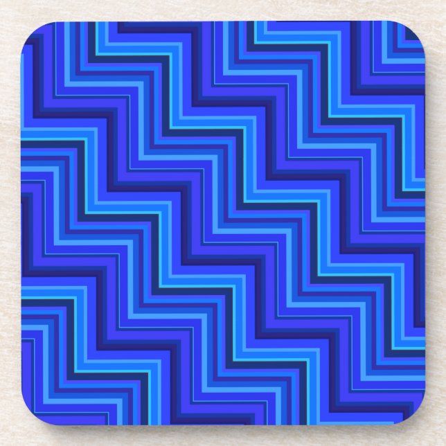 Posavasos Patrón de rayas azules (Frente)
