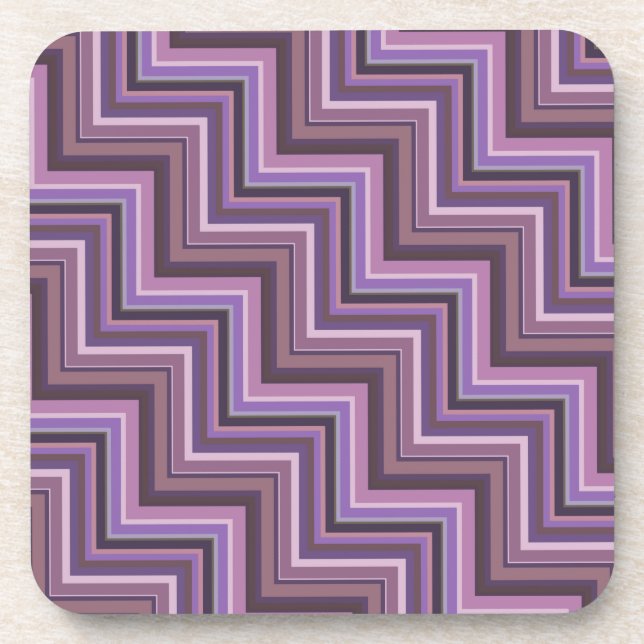 Posavasos Patrón de rayas de malva (Frente)