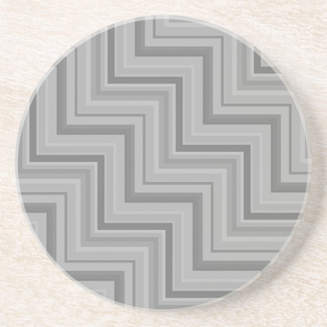 Posavasos Patrón de rayas grises en las escaleras (Frente)