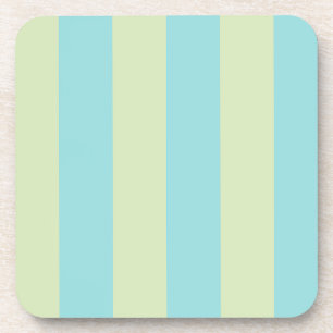 Posavasos Patrón de rayas suaves pastel – Crema de lima y la