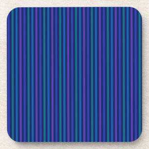 Posavasos Patrón de rayas verticales azul verde púrpura