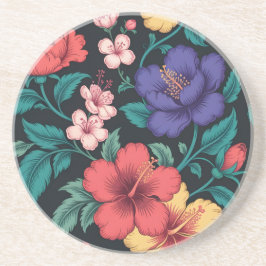 Posavasos Patrón de repetición de flor silvestre