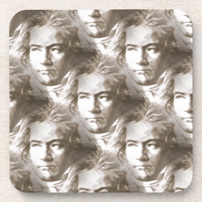 Posavasos Patrón de retrato de Beethoven (Frente)