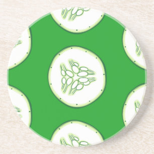 Posavasos Patrón de rodajas de pepino