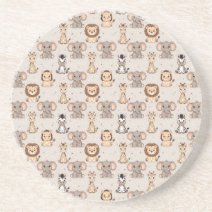 Posavasos Patrón de safari para bebé neutral