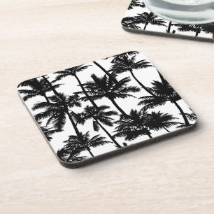 Posavasos Patrón de sombra de árbol de palma