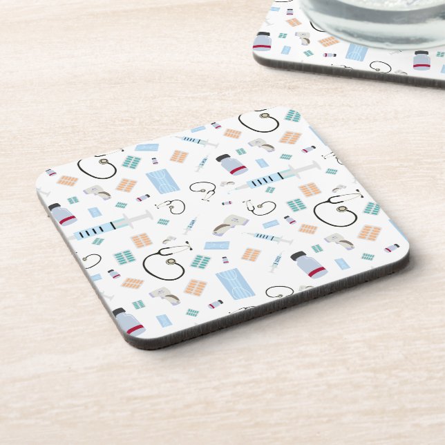 Posavasos Patrón de suministros médicos del médico (Lado Izquierdo)