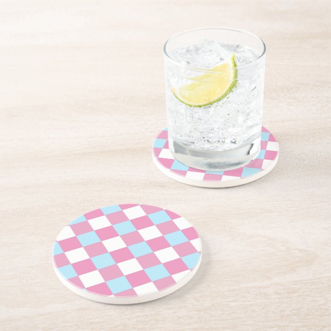 Posavasos Patrón de tablero de ajedrez (Lado)