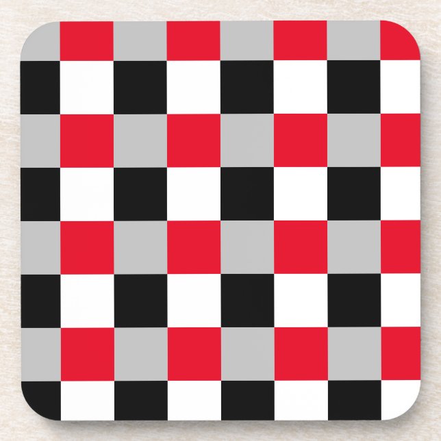 Posavasos Patrón de tablero de ajedrez editable (Frente)