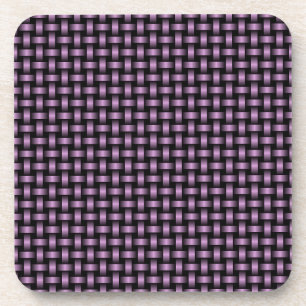 Posavasos Patrón de Tejido Negro Púrpura