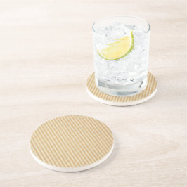 Posavasos Patrón de tela con rayas amarillas pálidas entrela
